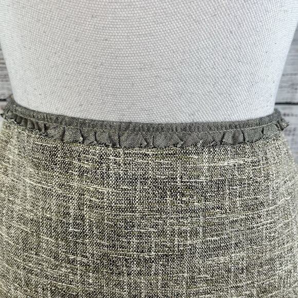 Ann Taylor Skirt sz 4 Silver Sparkle Tweed Straight Pencil Knee Cocktail Wedding - Picture 3 of 9